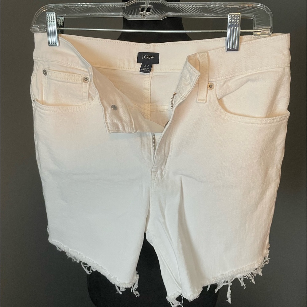 J.Crew white jean short new without tags.